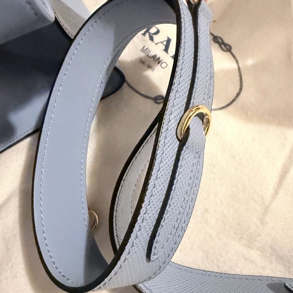 Prada Light Blue Saffiano Leather Shoulder Bag - Picture 12 of 13